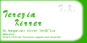 terezia kirrer business card